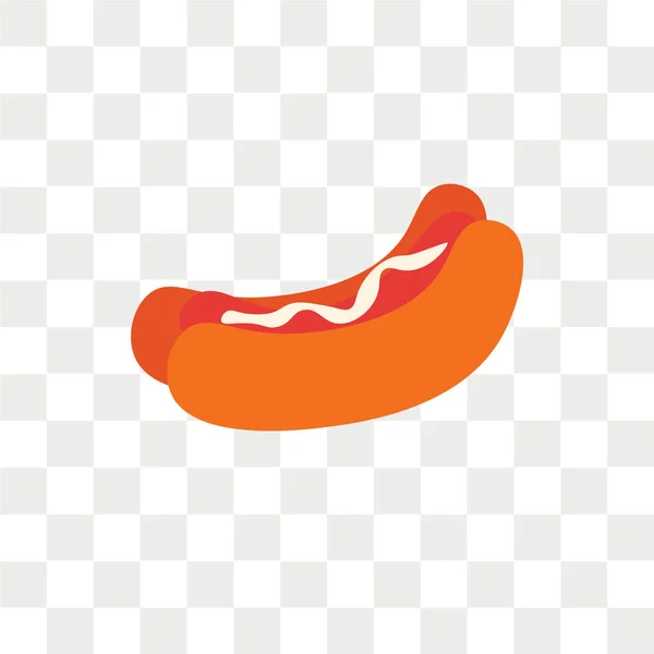 Hot dog vector icon isolated on transparent background, Hot dog — Stock Vector