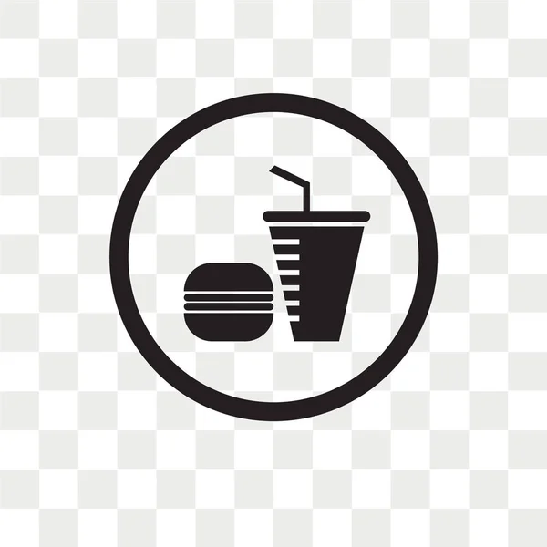Fast food restaurant vector pictogram geïsoleerd op transparante backgro — Stockvector
