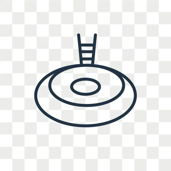 Medence vector icon elszigetelt átlátszó háttér, medence logo tervezés — Stock Vector