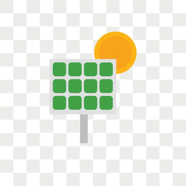 在透明背景下隔离的太阳能电池板矢量图标, 唯独 — 图库矢量图片
