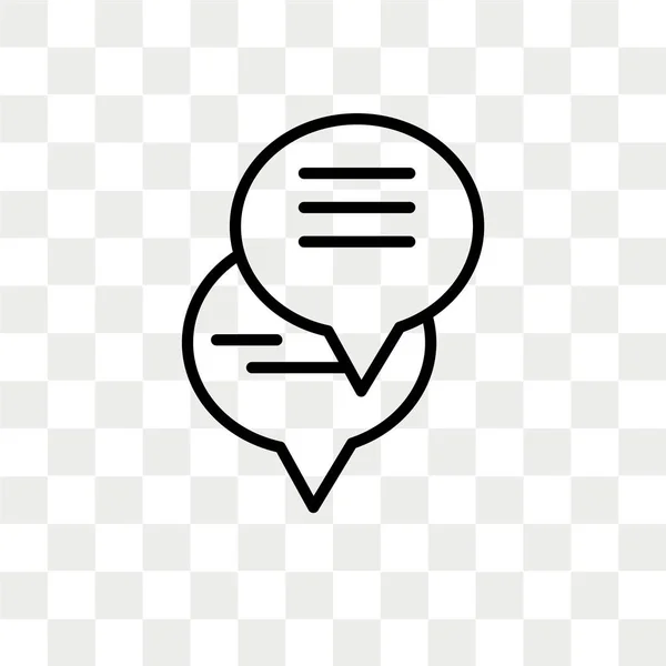 Deux Chat Bubbles icône vectorielle isolé sur fond transparent, Deux Chat Bubbles logo design — Image vectorielle