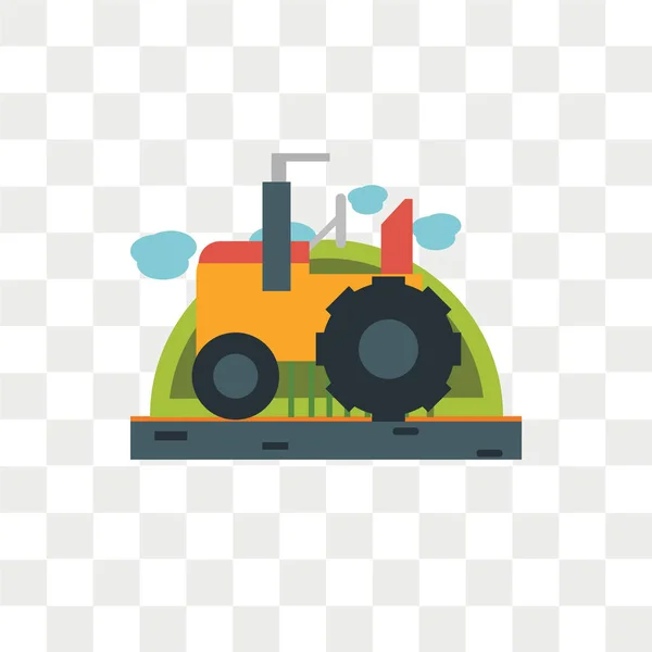 Tractor vector icono aislado sobre fondo transparente, Tractor — Archivo Imágenes Vectoriales