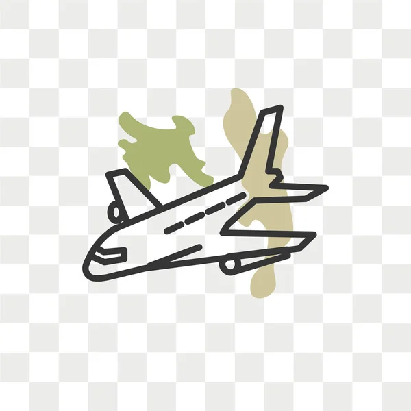 Samolot wektor ikona na białym tle na przezroczystym tle, Aeropl — Wektor stockowy