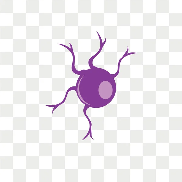 Icône vectorielle neurone isolée sur fond transparent, Neuron lo — Image vectorielle