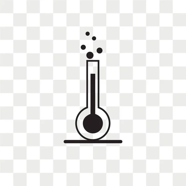 Erlenmeyer icono del vector matraz aislado sobre fondo transparente , — Vector de stock