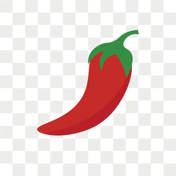 Icono de vector de pimienta aislado sobre fondo transparente, Pepper lo — Vector de stock