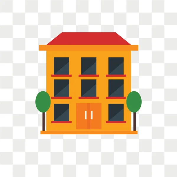 Appartement vector pictogram geïsoleerd op transparante achtergrond, Appartem — Stockvector