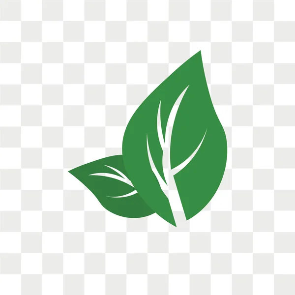 Leaf vektor ikonen isolerad på transparent bakgrund, Leaf logo d — Stock vektor