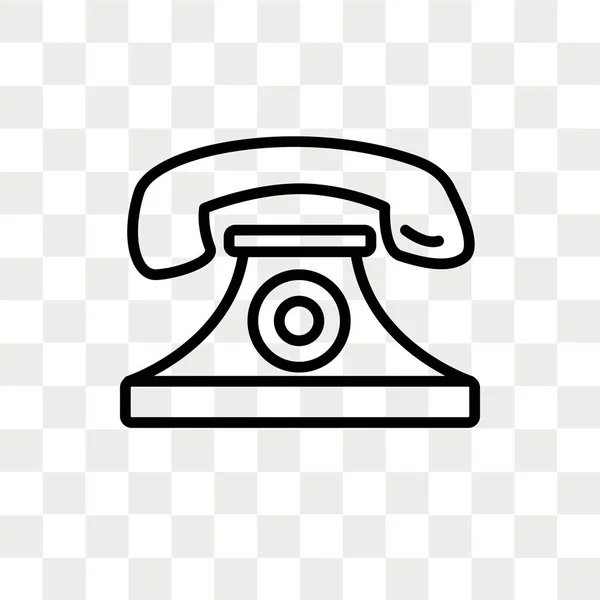 Teléfono icono vectorial aislado sobre fondo transparente, Diseño del logotipo del teléfono — Vector de stock