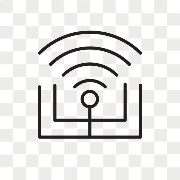 Wifi-Vektor-Symbol isoliert auf transparentem Hintergrund, Wifi-Logo d — Stockvektor