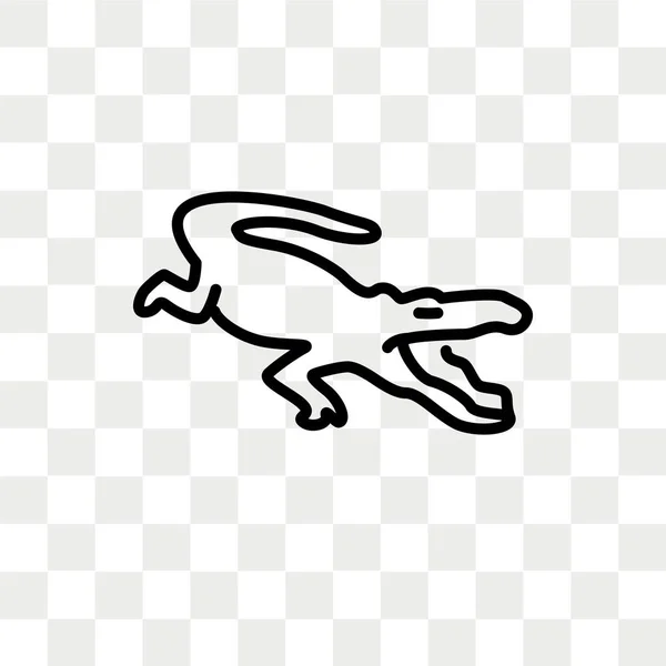 Κροκόδειλος εικονίδιο διάνυσμα απομονώνονται σε διαφανές φόντο, κροκοδείλου λογότυπο του σχεδιασμού — Διανυσματικό Αρχείο