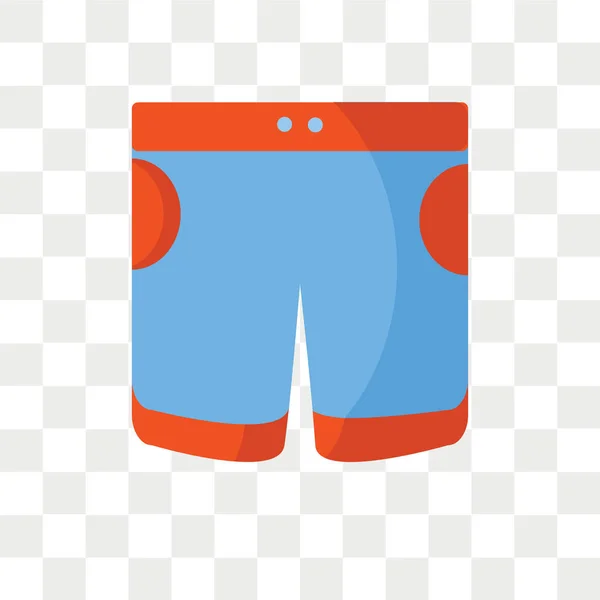 Shorts icona vettoriale isolata su sfondo trasparente, Pantaloncini lo — Vettoriale Stock