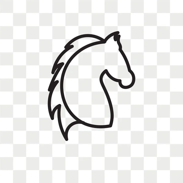 Horse vector icon isolated on transparent background, Horse logo — Stock Vector