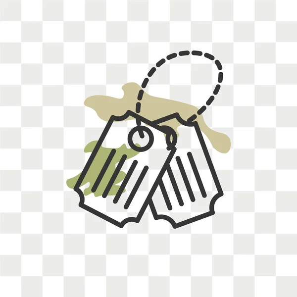 Étiquette chien icône vectorielle isolée sur fond transparent, Étiquette chien — Image vectorielle