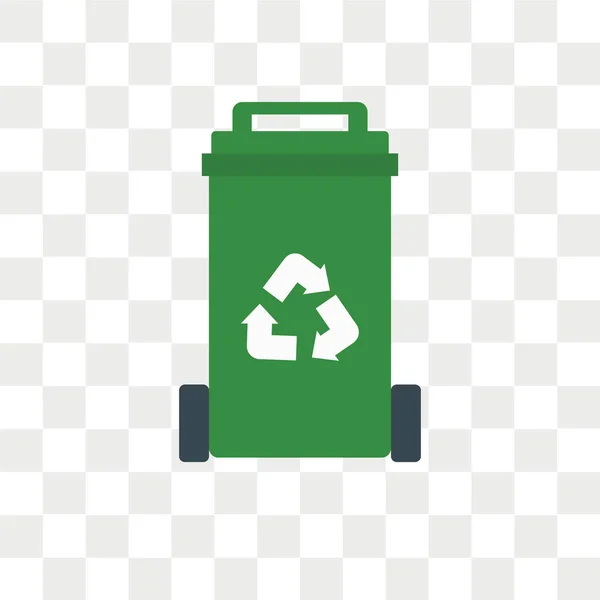 Recycling bin vector icon isolated on transparent background, Re — Stock Vector