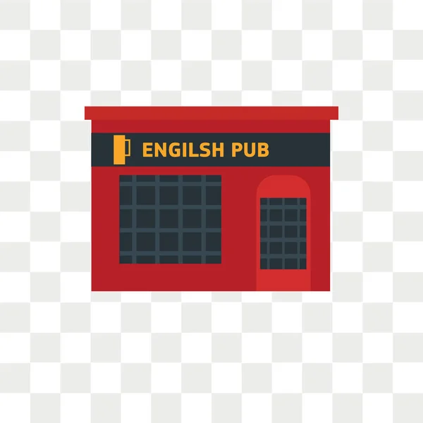 Ícone vetor pub isolado em fundo transparente, logotipo Pub des —  Vetores de Stock