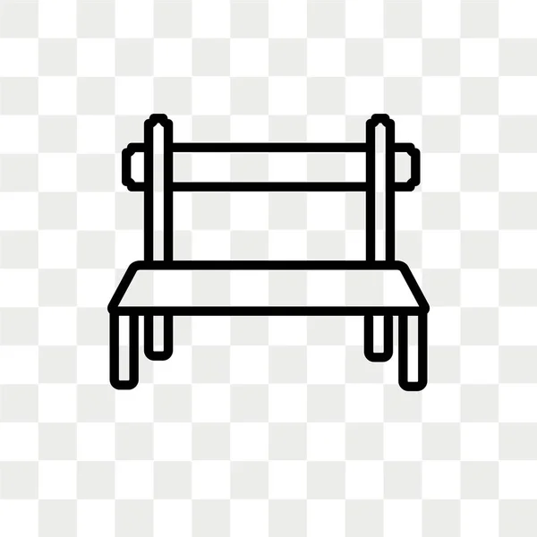 Значок вектора скамейки изолирован на прозрачном фоне, дизайн логотипа скамейки — стоковый вектор