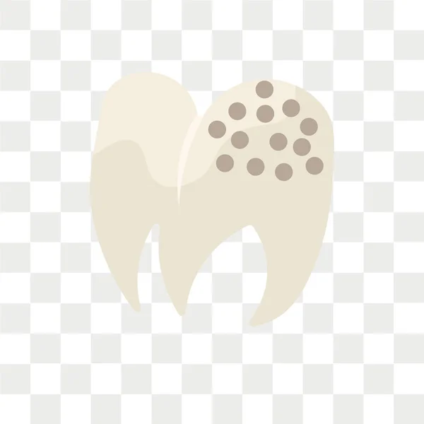 Icono de vector molar aislado sobre fondo transparente, logotipo molar — Vector de stock