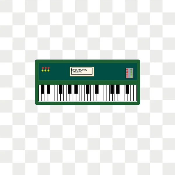 Piano vector pictogram geïsoleerd op transparante achtergrond, Piano logo ontwerp — Stockvector