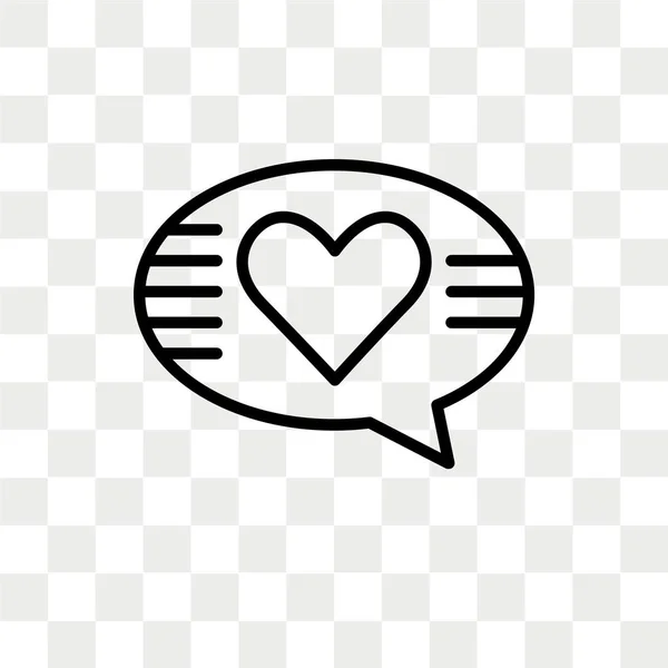 In love vector icono aislado sobre fondo transparente, In love logo design — Archivo Imágenes Vectoriales