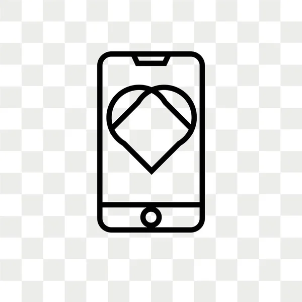 Icono del vector del teléfono aislado sobre fondo transparente, logotipo del teléfono — Archivo Imágenes Vectoriales