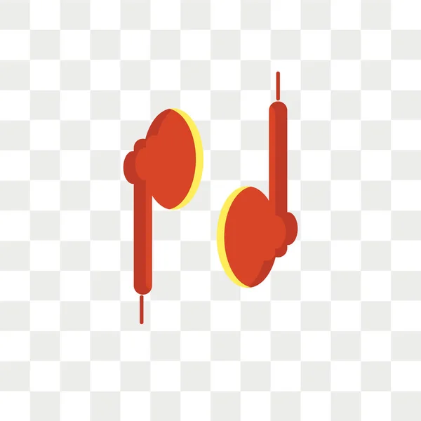 Auriculares icono vectorial aislado sobre fondo transparente, Earpho — Vector de stock