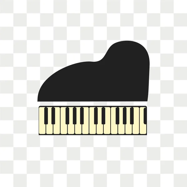 Icona vettoriale pianoforte isolata su sfondo trasparente, logo Piano — Vettoriale Stock
