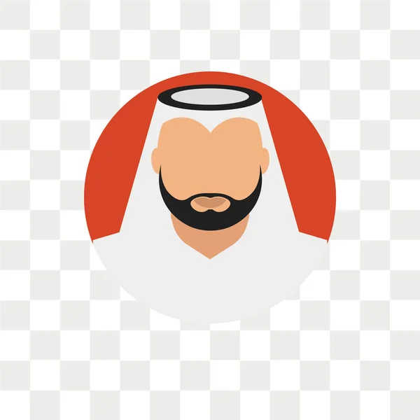 Арабская векторная иконка на прозрачном фоне, арабский логотип d — стоковый вектор