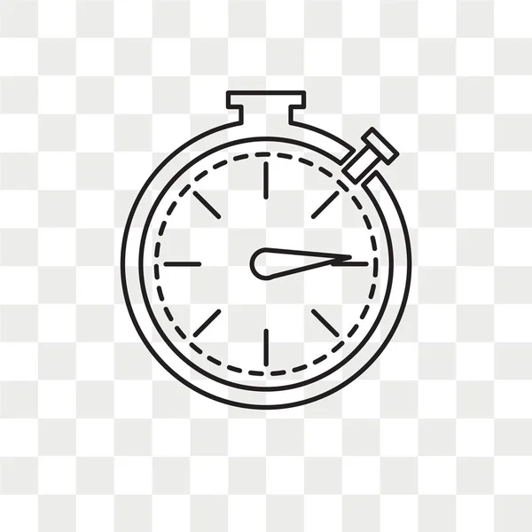 Stopwatch vector pictogram geïsoleerd op transparante achtergrond, Stopwa — Stockvector