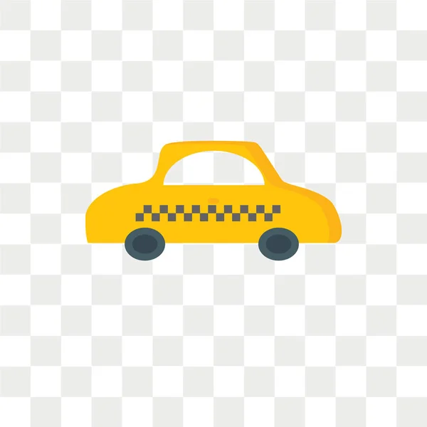Icône vectorielle de taxi isolée sur fond transparent, logo de taxi d — Image vectorielle