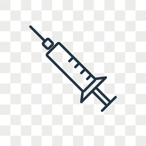 Icône vectorielle de seringue isolée sur fond transparent, logo de la seringue — Image vectorielle