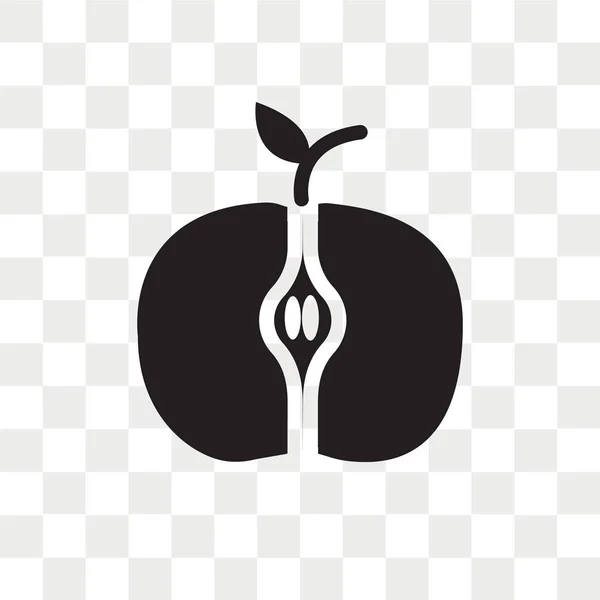 Apple vector icon elszigetelt átlátszó háttér, az Apple logó — Stock Vector