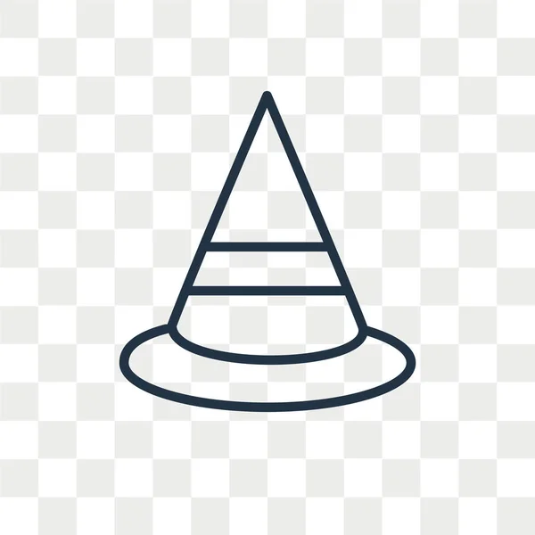Cono icono vectorial aislado sobre fondo transparente, diseño del logotipo del cono — Archivo Imágenes Vectoriales