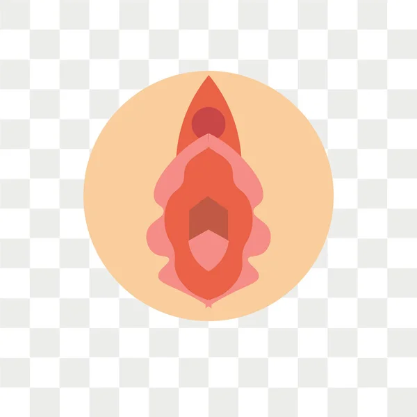 Vagina icono vectorial aislado sobre fondo transparente, Vagina lo — Vector de stock