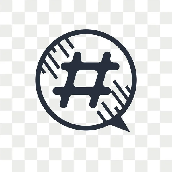 Hashtag vektor ikonen isolerad på transparent bakgrund, Hashtag — Stock vektor