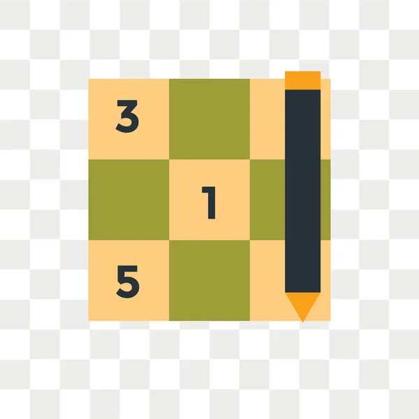 Sudoku-Vektor-Symbol isoliert auf transparentem Hintergrund, Sudoku-Logo-Design — Stockvektor