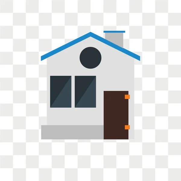Vector hussymbol isolerad på transparent bakgrund, hus logotyp — Stock vektor