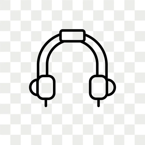 Icono de vector de auriculares pequeños aislados en fondo transparente, diseño de logotipo de auriculares pequeños — Archivo Imágenes Vectoriales