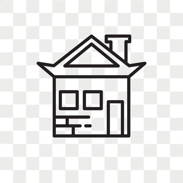 Otthoni vektor ikon elszigetelt átlátszó háttér, otthon logó d — Stock Vector