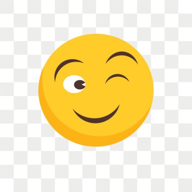 Saydam arka plan üzerinde Wink logo tasarımı izole wink vektör simgesi