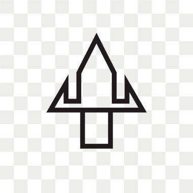 Yukarı ok vektör simgesi arro kadar şeffaf arka plan üzerinde izole