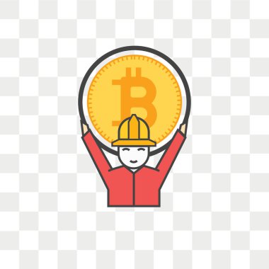 Saydam arka plan üzerinde Bitcoin izole Bitcoin vektör simgesi 