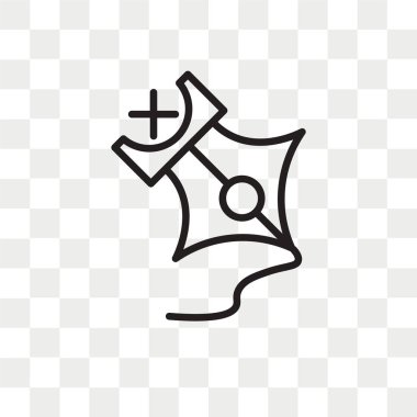 Saydam arka plan üzerinde Fou izole dolma kalem vektör simgesi