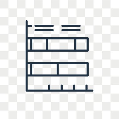 Saydam arka plan üzerinde çubuk grafik logo tasarımı izole çubuk grafik vektör simgesi