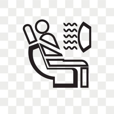 Saydam arka plan üzerinde izole Klima vektör simgesi, 