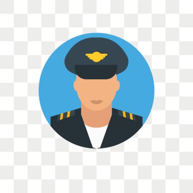 Saydam arka plan üzerinde Pilot logo izole pilot vektör simgesi