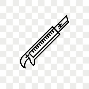 Saydam arka plan üzerinde kesici lo izole kesici vektör simgesi