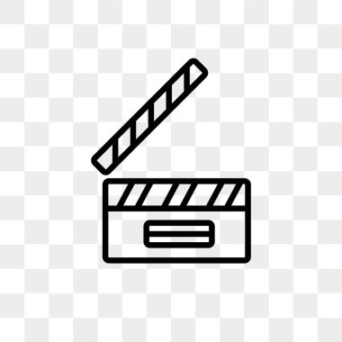 Saydam arka plan üzerinde sinema logo tasarımı izole sinema vektör simgesi