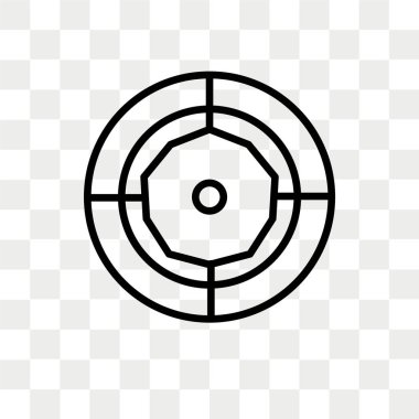 Saydam arka plan üzerinde yuvarlak halı logo tasarımı izole yuvarlak halı vektör simgesi