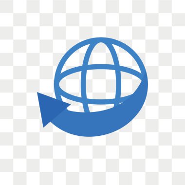 Saydam arka plan üzerinde Worldw izole dünya çapında vektör simgesi